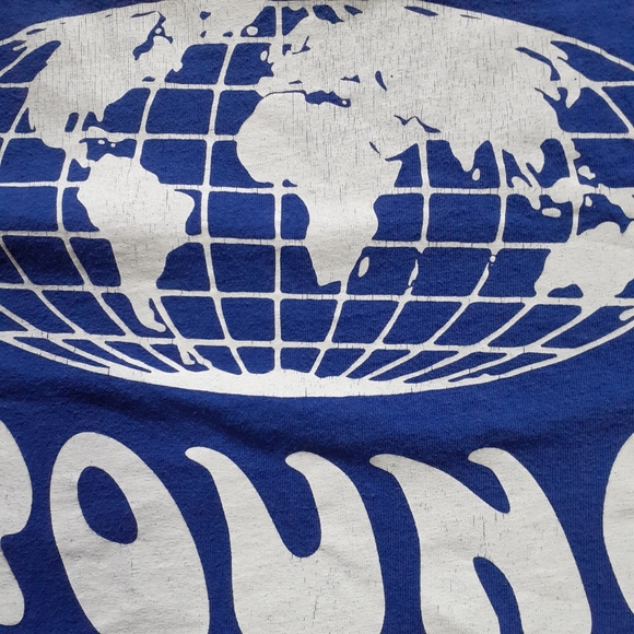 AE X Young Money American Eagle Short Sleeve Shirt Pocket Blue Men's Large Rap T - Picture 5 of 6